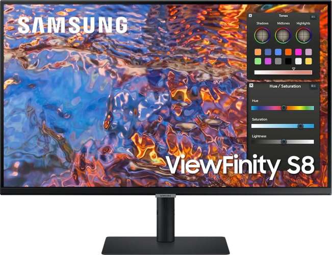 32" Монитор Samsung ViewFinity S8 S32B800PXI,  3840x2160,  IPS,  1хHDMI,  1хDP,  черный [ls32b800pxixci]